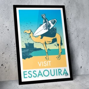 Affiche Essaouira Surf & Chameau