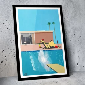 Affiche Hockney Splash Chameau