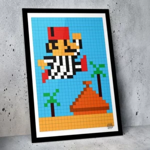 Affiche Super Mario Pixel Maroc