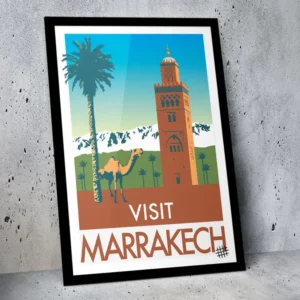 Affiche Visit Marrakech Maroc