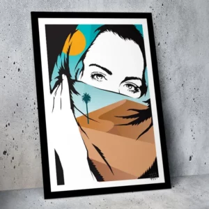 Affiche Woman Désert Maroc
