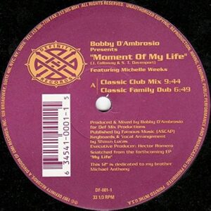 Bobby D'Ambrosio - Moment Of My Life